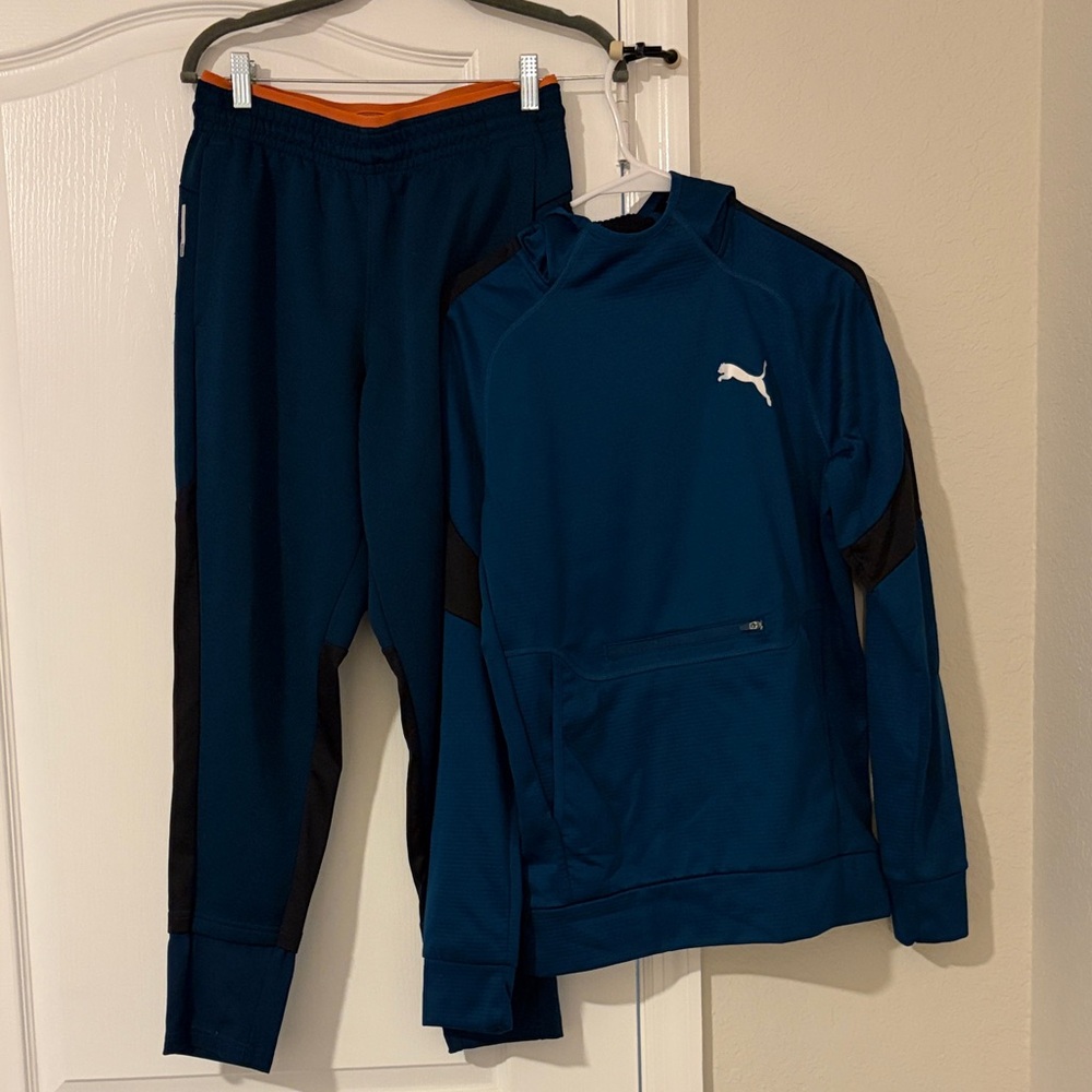 Puma Warmcell Navy Tracksuit with Black Details